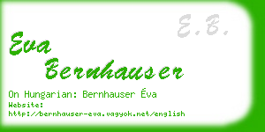 eva bernhauser business card